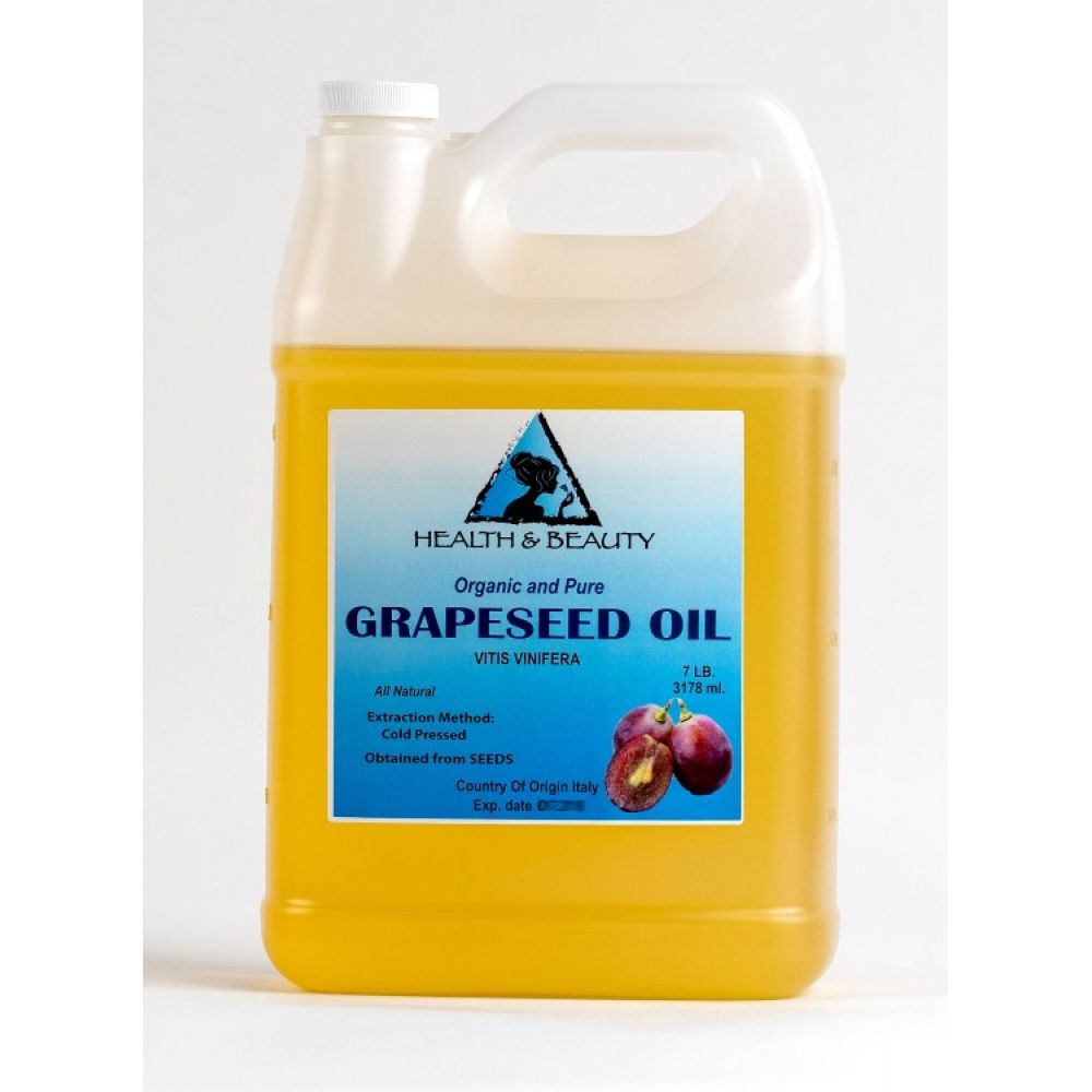 Grapeseed oil organic carrier cold pressed 100 pure 7 lb buy H&B